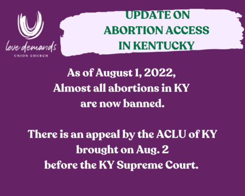 UPDATE ON ABORTION ACCESS IN KENTUCKY 2