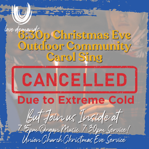 Outdoor Community Carol Sing Cancelled