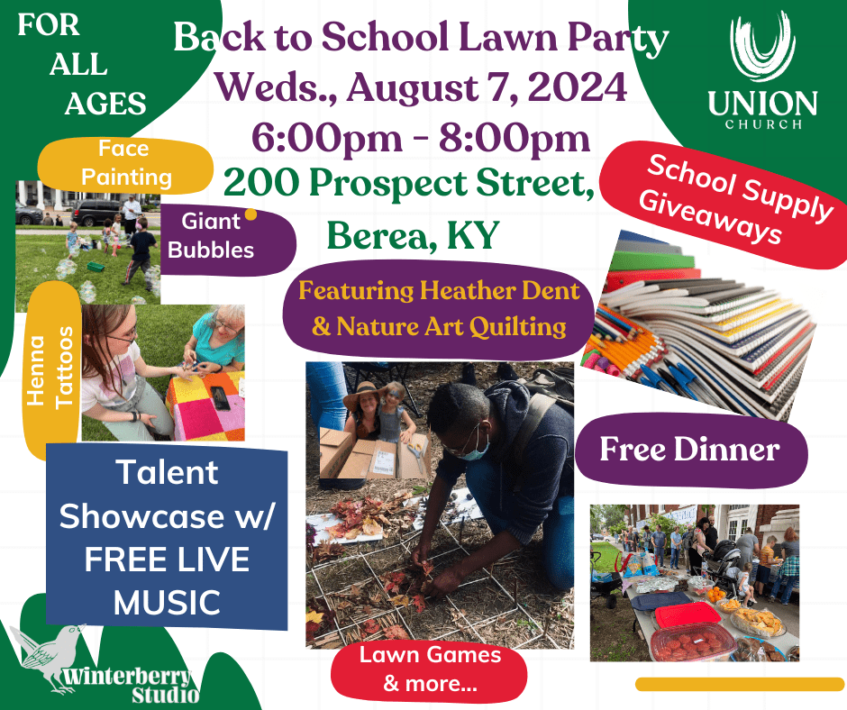 Back to School Lawn Party Weds., August 7, 2024 600pm 800pm 4