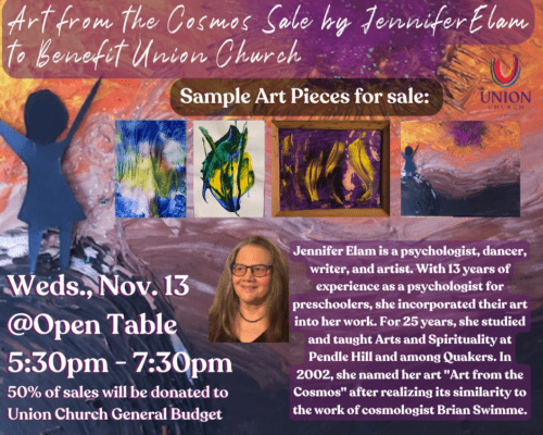 Art from the Cosmos Sale to Benefit Union Church